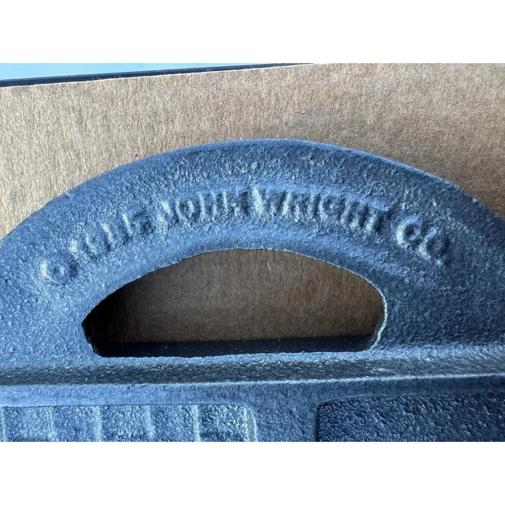 John Wright 1985 Double Sided Cast Iron Gingerbread House Baking Mold  NOS BOX